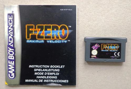 F- Zero Maximum Velocity voor de Gameboy Advance + boekje, Spelcomputers en Games, Games | Nintendo Game Boy, Gebruikt, Ophalen of Verzenden