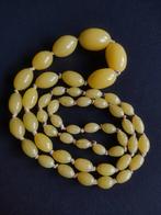 Originele Art Deco ketting met grote mangaan glaskralen, Sieraden, Tassen en Uiterlijk, Kettingen, Ophalen of Verzenden, Zo goed als nieuw