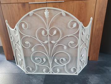 openhaard vuurscherm + haardset + houtmand beschikbaar voor biedingen