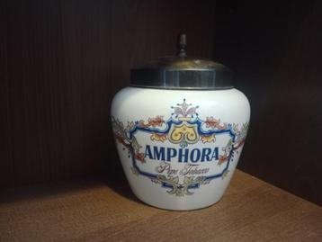Antieke Amphora Pijptabak Pot met Zilveren Deksel beschikbaar voor biedingen