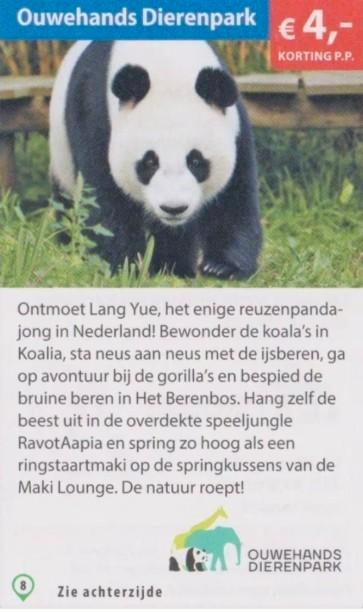 Ouwehands Dierenpark kortingsbon, Tickets en Kaartjes, Recreatie | Dierentuinen, Drie personen of meer, Kortingskaart