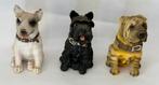 3 Vintage Hondenbeeldjes – Decoratief, keramiek/polystone, Ophalen of Verzenden, Gebruikt, Dier