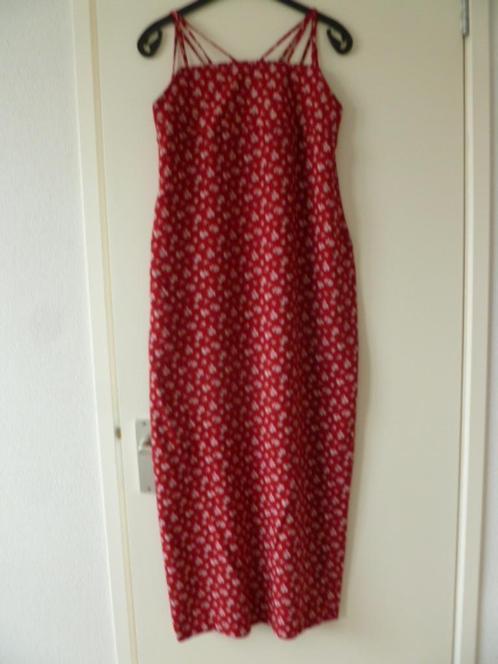 Zomer-vakantie lange jurk. Rood. Mt. 36 / 38. Dunne bandjes., Kleding | Dames, Jurken, Zo goed als nieuw, Maat 36 (S), Rood, Onder de knie