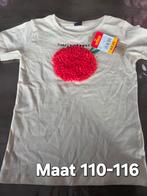 Leuk shirt met oranje applicatie - Maat 110-116, Meisje, Ophalen of Verzenden, Zo goed als nieuw, Shirt of Longsleeve