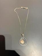 Dyrberg/Kern ketting zilverkleurige hanger steen,druppelvorm, Overige materialen, Verstelbaar, Verzenden, Zo goed als nieuw
