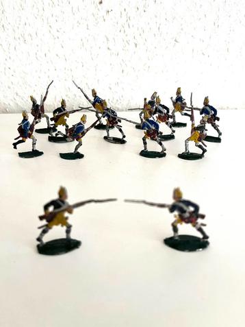 Oude Tinnen Soldaten - Handbeschilderd, 14 stuks beschikbaar voor biedingen