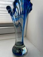 Murano blauwe glazen vaas, Huis en Inrichting, Blauw, Ophalen of Verzenden, Minder dan 50 cm, Glas