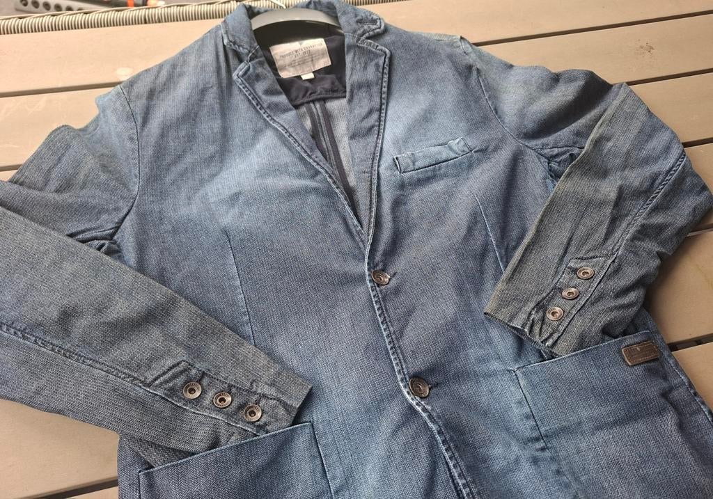 Garcia Jeans blazer XL, Maat 56/58 (XL), Ophalen of Verzenden, Zo goed als nieuw, Blauw