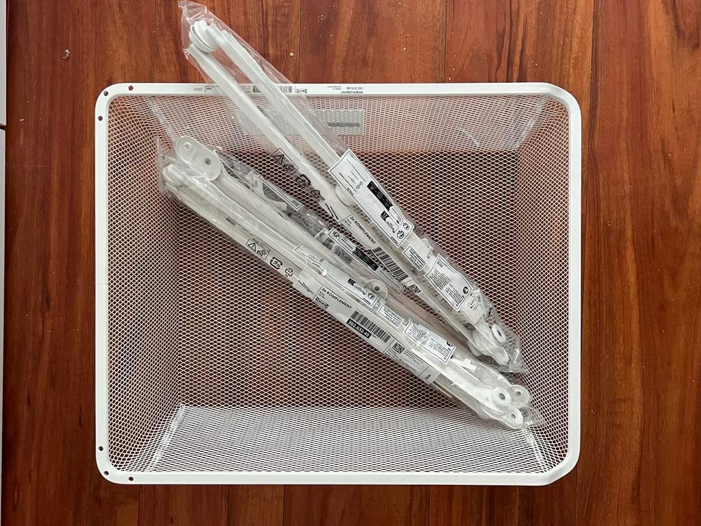 3 IKEA Komplement manden met rails, ongebruikt, Ophalen, Nieuw