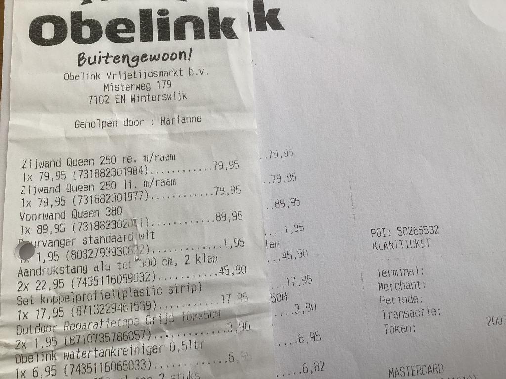 Zij- en voorwanden voor zakluifel, Ophalen, Zo goed als nieuw, Overige merken