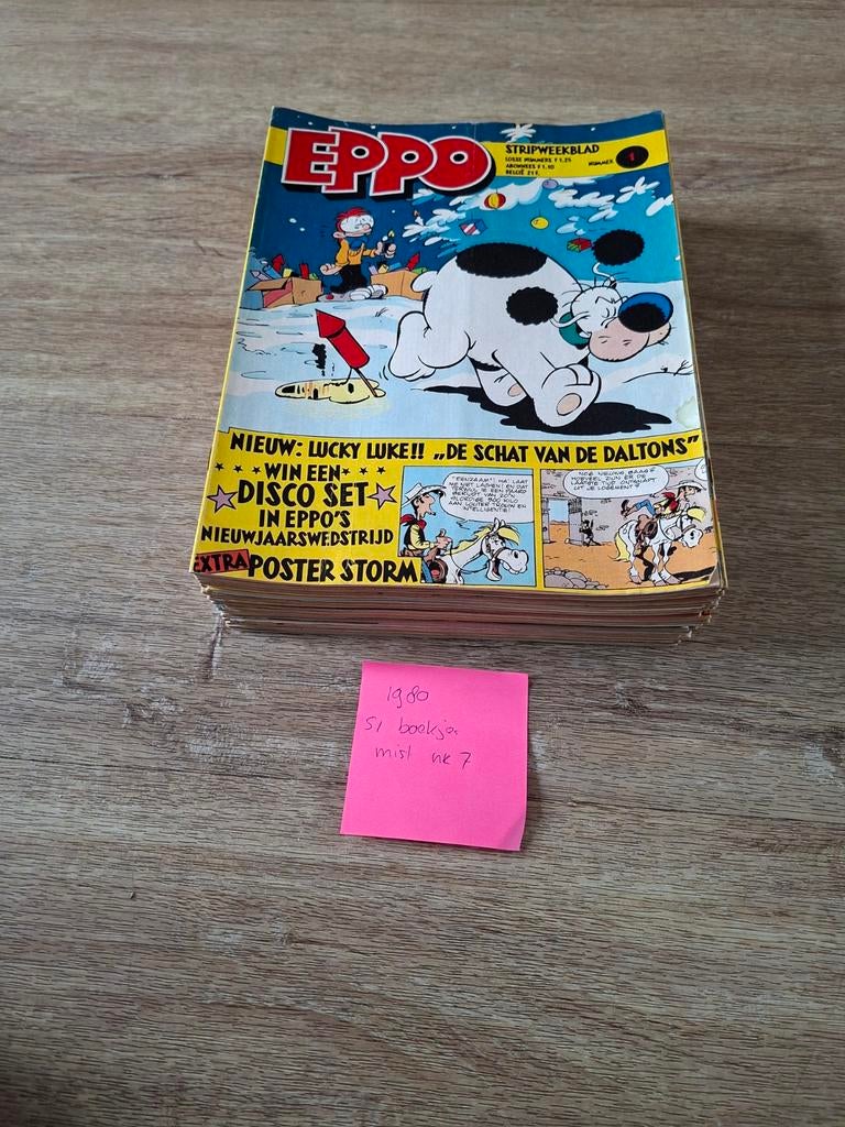 Eppo weekbladen jaargang 1980, Boeken, Stripboeken, Meerdere stripboeken, Ophalen of Verzenden, Gelezen