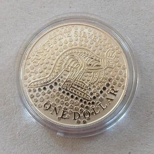 1 oz Zilver Kangaroo munt (RAM) van 2001 uit Australië, Ophalen of Verzenden, Zilver