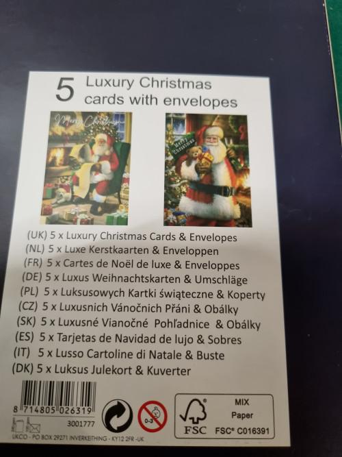 kerstkaarten luxury 5 stuks ,[a860], Ophalen of Verzenden, 'T Olde Gre-j, Info@toldegrej.nl, Endepoelstraat 20f Didam