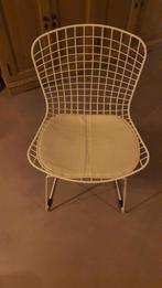 Witte draadstoel, metaal., Ophalen, Gebruikt, Wit, Metaal