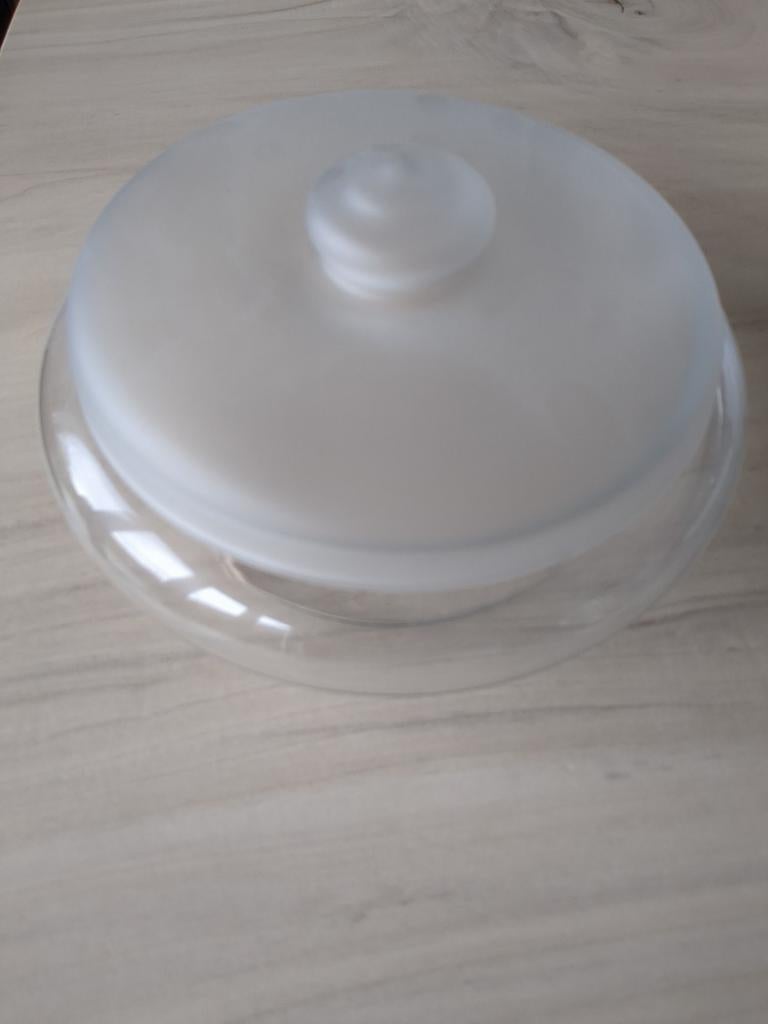Vintage oude glazen koektrommel, Ophalen of Verzenden