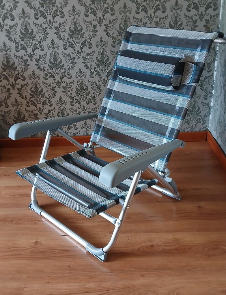 Campingstoel met armleuningen, Caravans en Kamperen, Ophalen, Zo goed als nieuw, Campingstoel