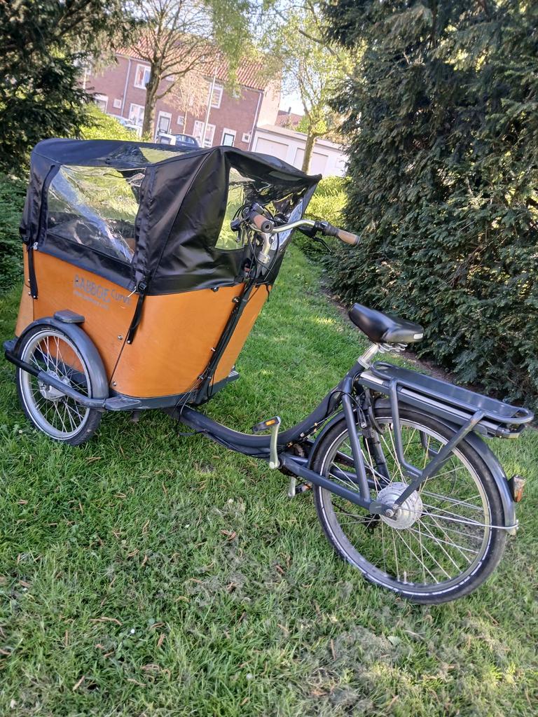 Elektrische Bakfiets met Baby Zitje en Maxi Cosi Houder, Elektrisch, Schijfrem, Ophalen, Overige merken