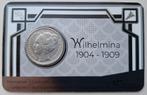 Zilveren ½ Gulden Wilhelmina in coincard 1909, Verzenden, Koningin Wilhelmina, 1 gulden