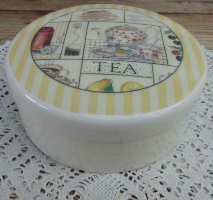 Italiaans deksel doosje + 6 sfeervolle melamine onderzetters, Gebruikt, -, -, Ophalen of Verzenden