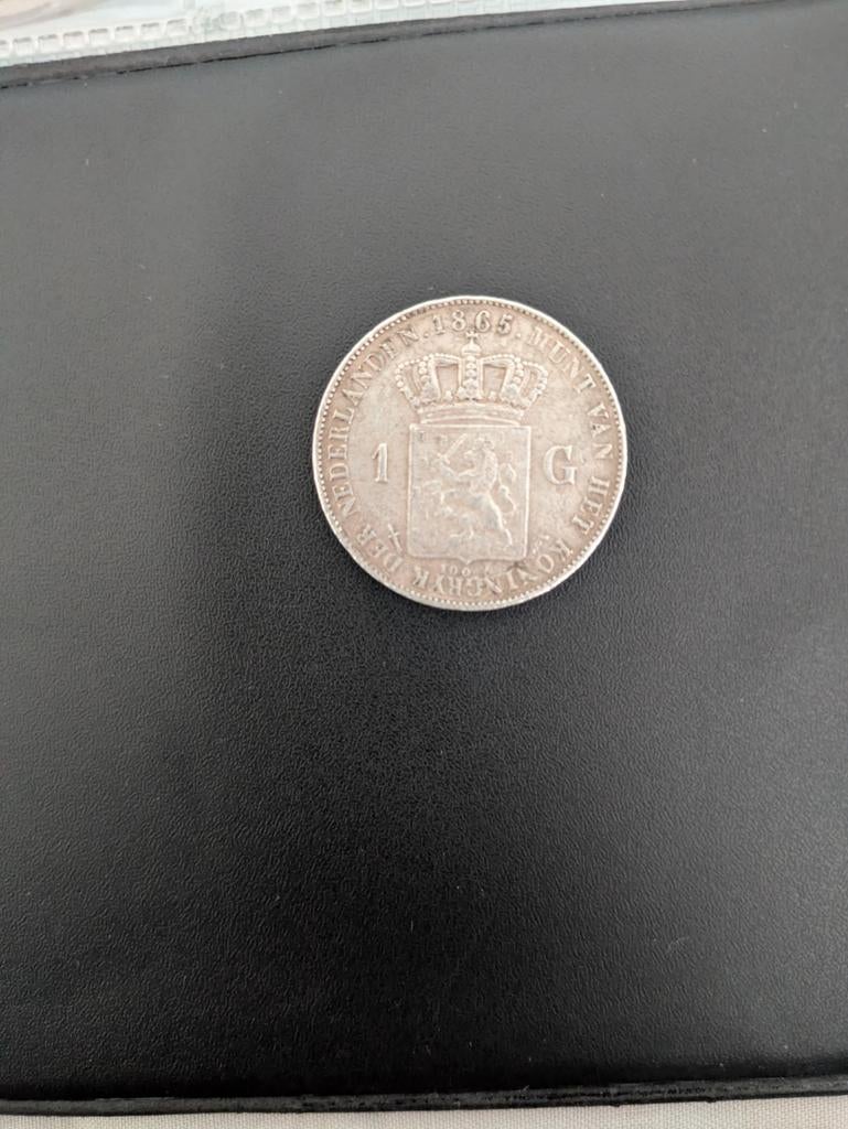 1 gulden 1865, Ophalen of Verzenden, Overige landen, 2 euro