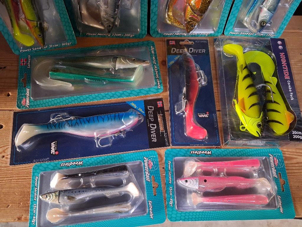 10 verp. Noorwegen kunstaas (Shads) Heilbot/Kabeljauw..., Tinstraat, Overige typen, Nieuw, Ophalen of Verzenden