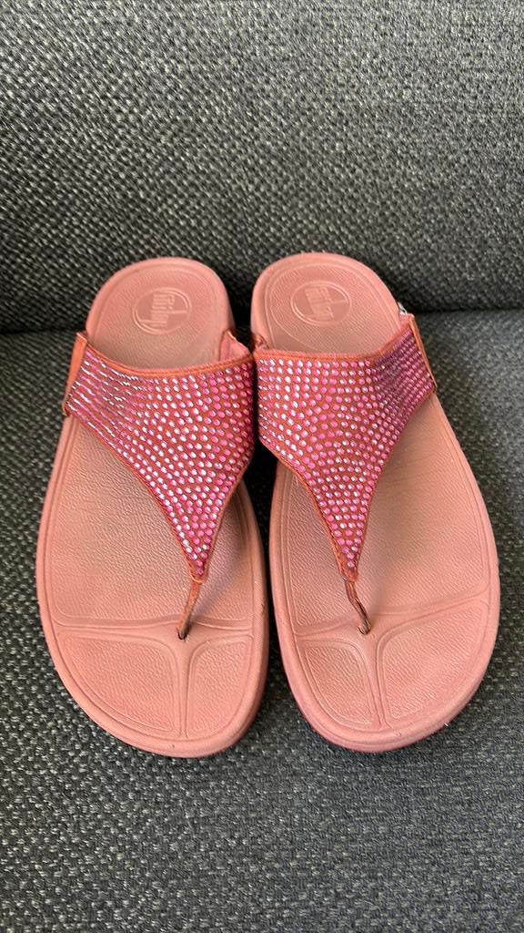 Fitflop slippers maat 7 / 41, Kleding | Dames, Schoenen, Ophalen of Verzenden, Zo goed als nieuw, Roze