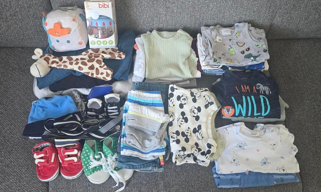 Groot baby jongens zomerkleding pakket maat 62-68 + GRATIS, Kinderen en Baby's, Ophalen of Verzenden, Zo goed als nieuw, Maat 62