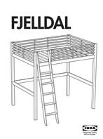 Ikea Fjelldal hoogslaper 140 x 200 cm, óf hemelbed!, Ophalen, Hoogslaper, Tweepersoons, 140 cm