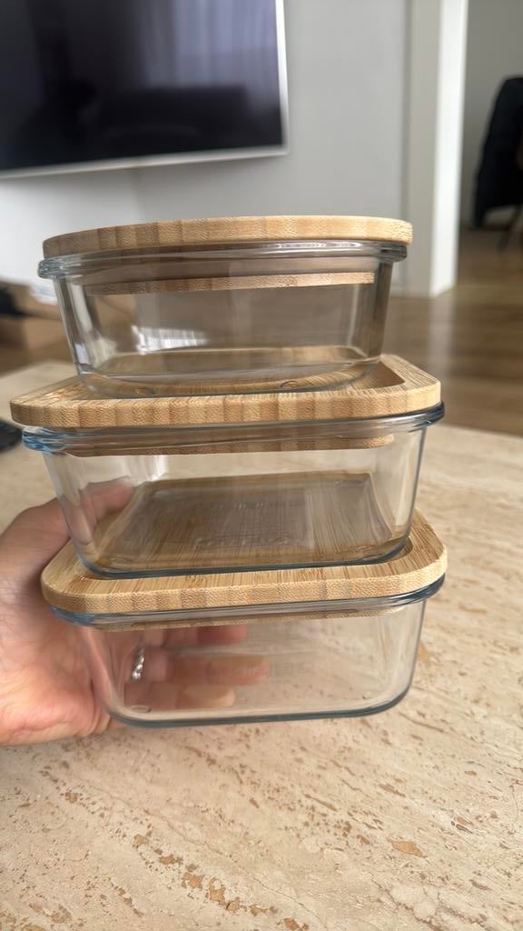 Glazen voorraad bakje van IKEA, Ophalen, Nieuw