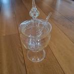 Glazen pot met deksel en lepel, Antiek en Kunst, Ophalen of Verzenden