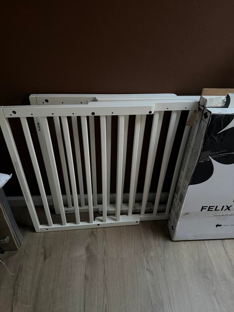 Kids River Felix Stairgate traphekjes wit - 4 stuks 1 nieuw, Ophalen, Gebruikt, 100 tot 115 cm, Metaal of IJzer