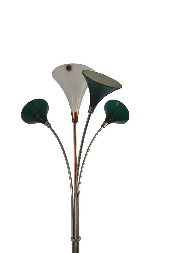 Prachtige vintage Bi-Color Italiaans design murano vloerlamp, Huis en Inrichting, Lampen | Vloerlampen, Ophalen, Gebruikt, Glas