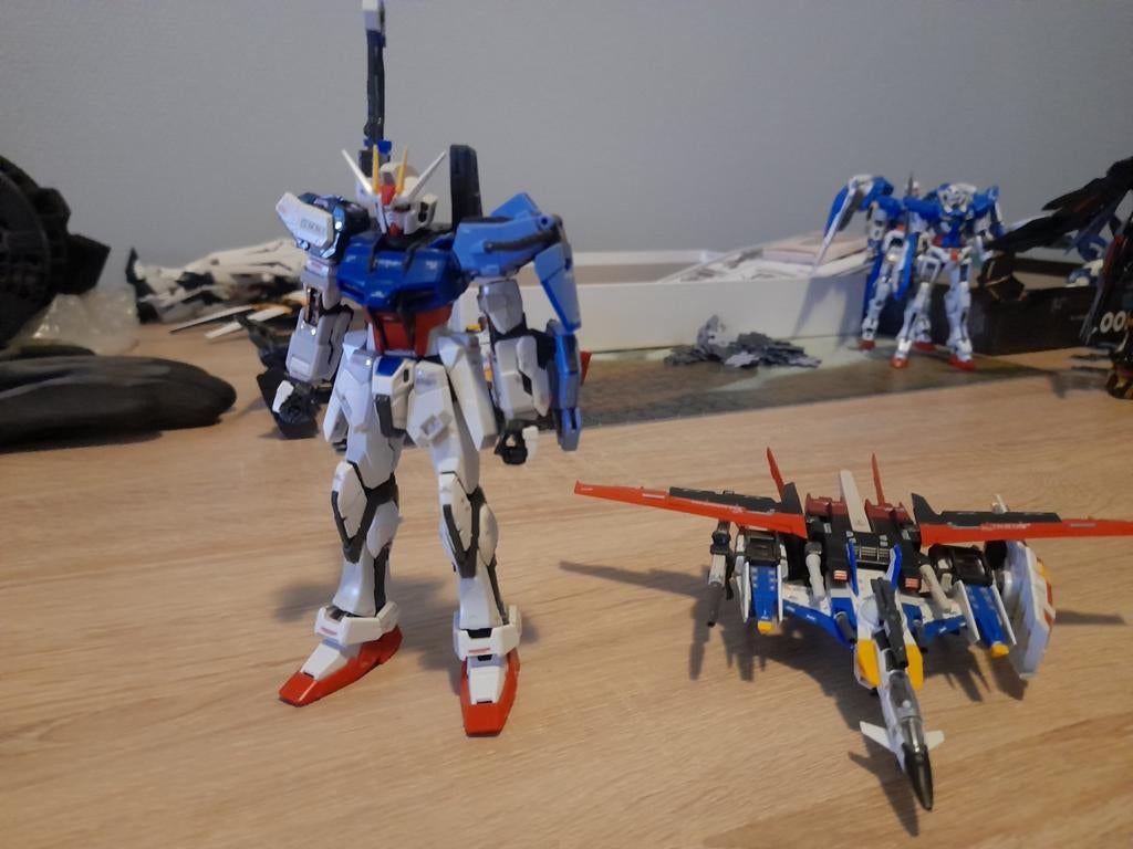 real grade strike gundam en skygrasper, Ophalen of Verzenden, 1:50 of kleiner