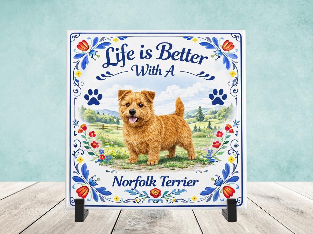 Life is Better with a Norfolk Terrier - Tegel, Verzenden, Nieuw