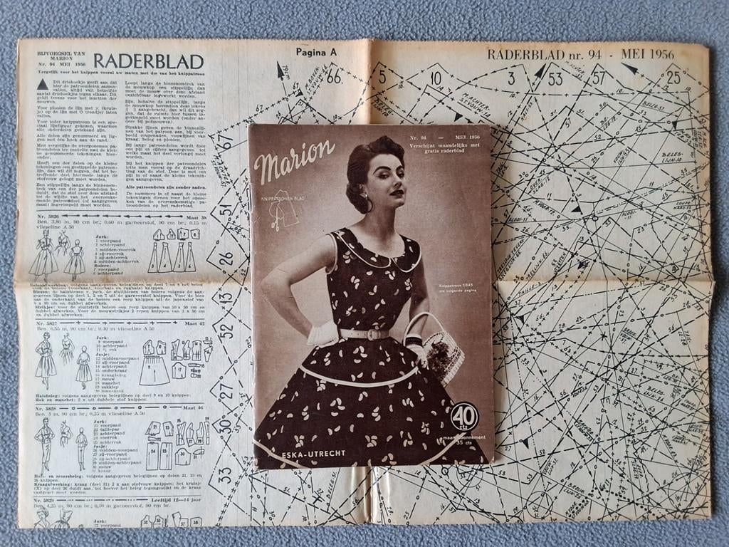 Marion kledingpatronen 1956, Hobby en Vrije tijd, Kledingpatronen, Ophalen of Verzenden, Gebruikt, Vrouw, Marion