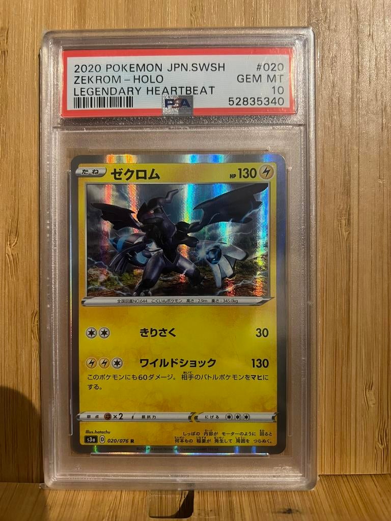 Pokémon Zekrom Holo Legendary Heartbeat PSA 10, Ophalen of Verzenden, Zo goed als nieuw