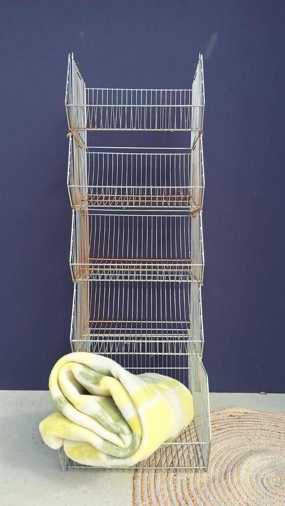 Industriële vintage stapel draadmanden, winkel inrichting, Ophalen, Gebruikt, Vintage, Nvt