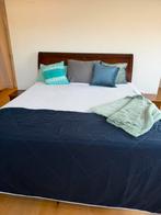 Antiek koloniaal houten bed met nieuw Tempur matras, Ophalen of Verzenden, Zo goed als nieuw, Tweepersoons, 180 cm