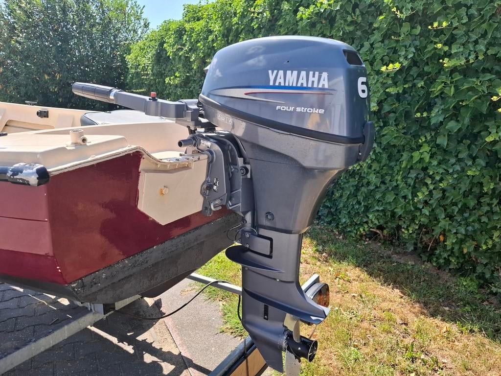 Rana 15 Visboot Yamaha 6pk buitenboordmotor marlin trailer, Gebruikt, Tot 10 pk, Ophalen of Verzenden, 3 tot 6 meter