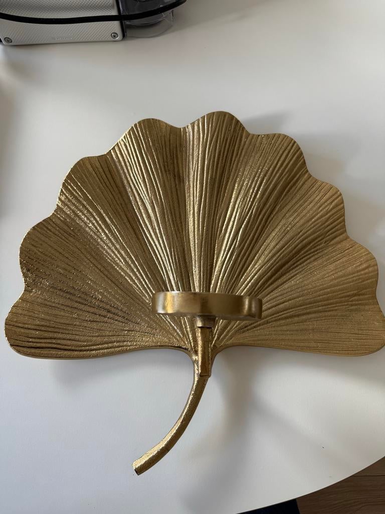Gouden sier kandelaar voor aan de wand, Ophalen, Overige materialen