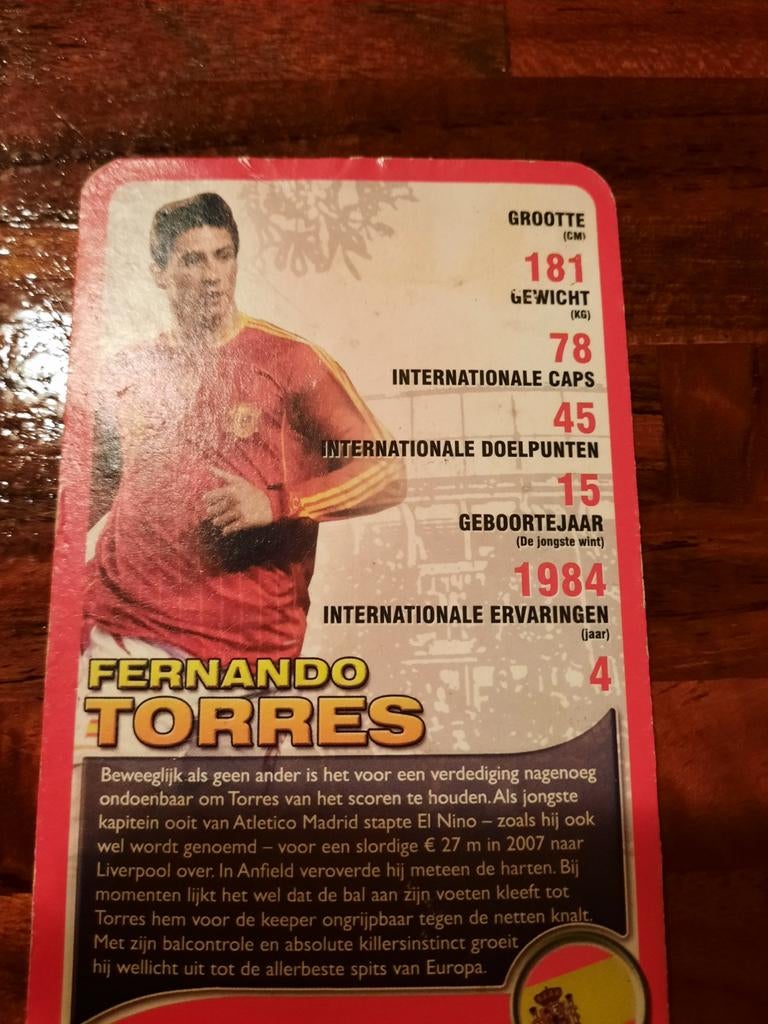 Top Trumps kaart Fernando Torres, Verzamelen, Ophalen