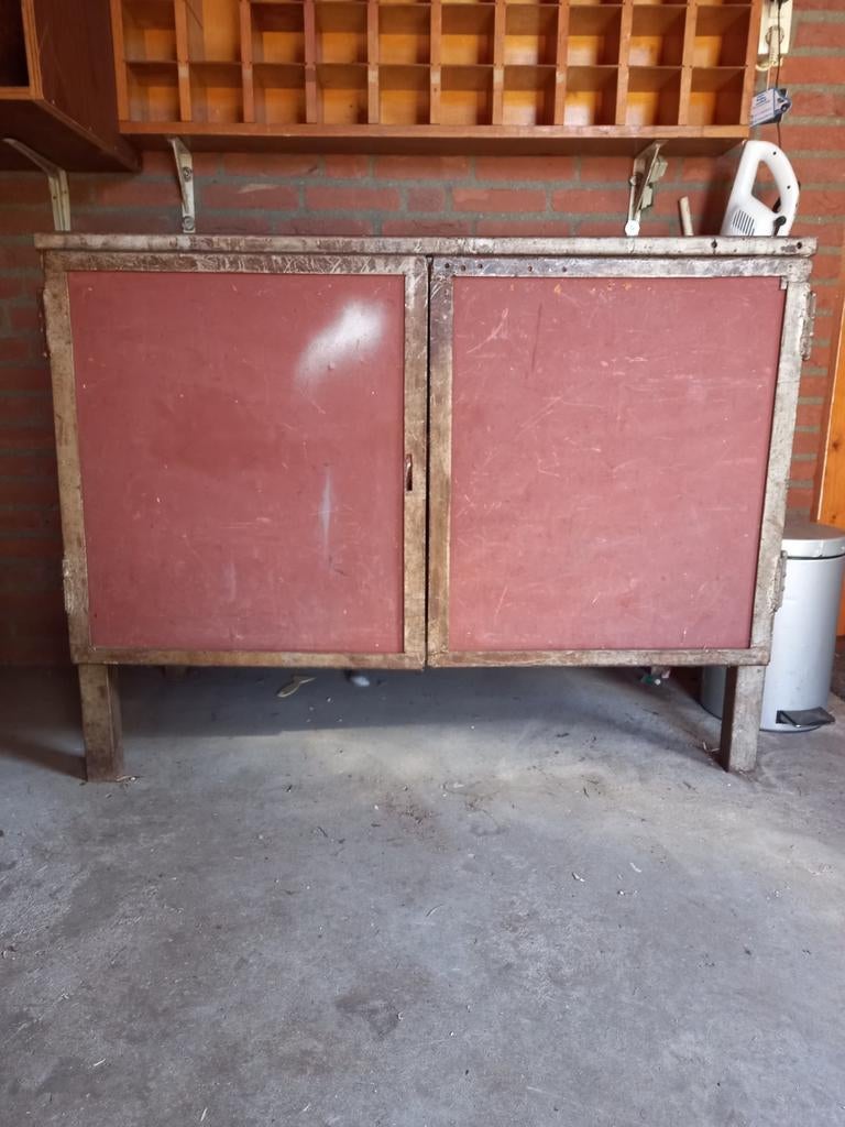 Antieke werkbank te koop, Ophalen of Verzenden, Gebruikt, 120 tot 170 cm