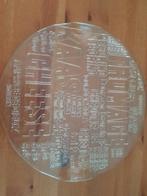 Glazen kaasboard, 28 cm, zo goed als nieuw, Huis en Inrichting, Keuken | Servies, Glas of Glazen, Ophalen of Verzenden, Overige stijlen