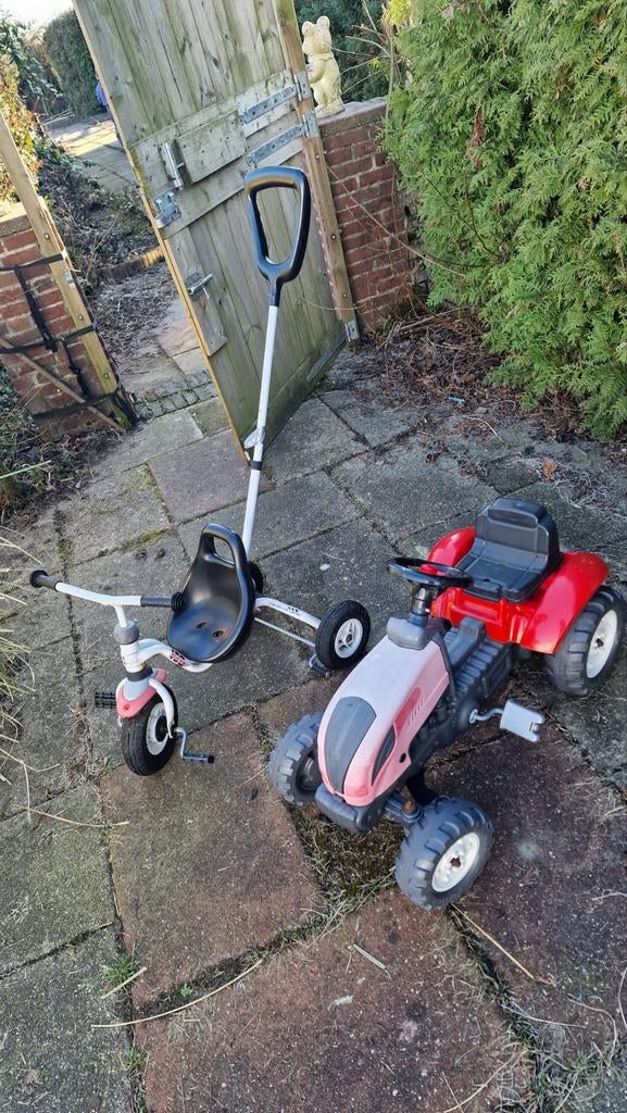 Kinderfiets en kindertractor, Kinderen en Baby's, Speelgoed | Buiten | Voertuigen en Loopfietsen, Ophalen, Gebruikt, Loopfiets