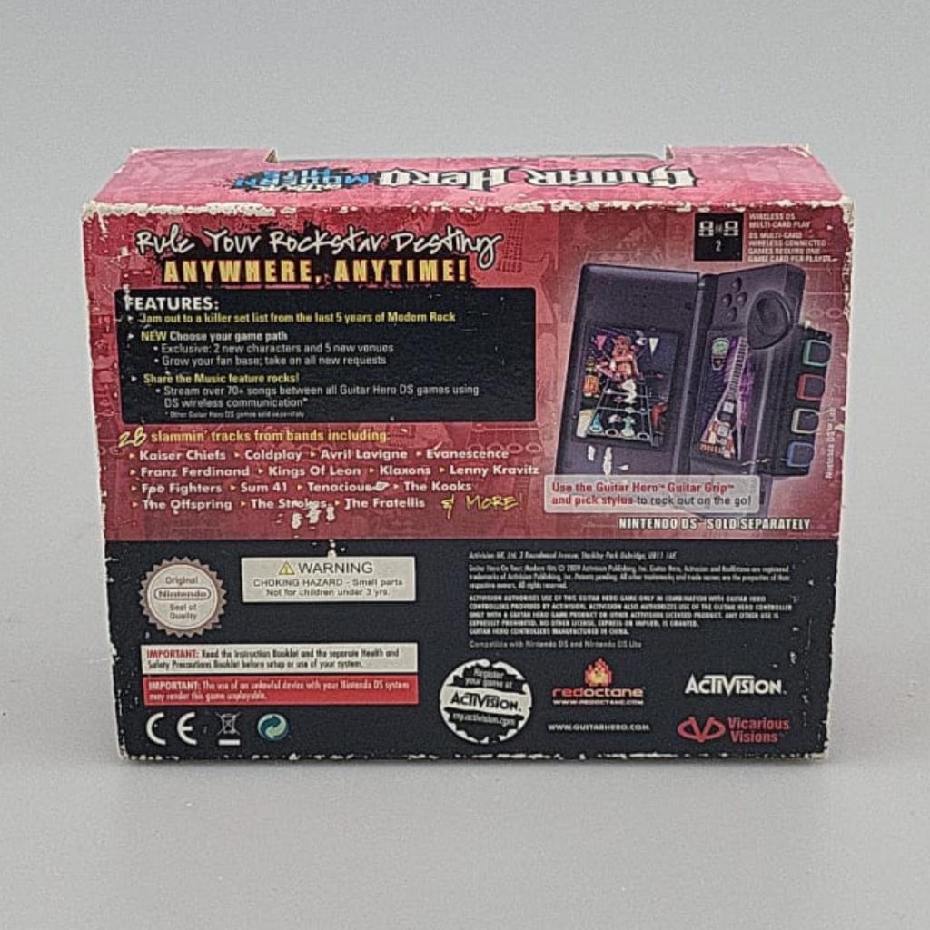Nintendo DS Guitar Hero On Tour Modern Hits + Controller | N, Nintendo, Nieuw, Support@nintendo.com, 11-1 Hokotate-cho, Kamitoba, Minami-ku
Kyoto 601-8501
Japan