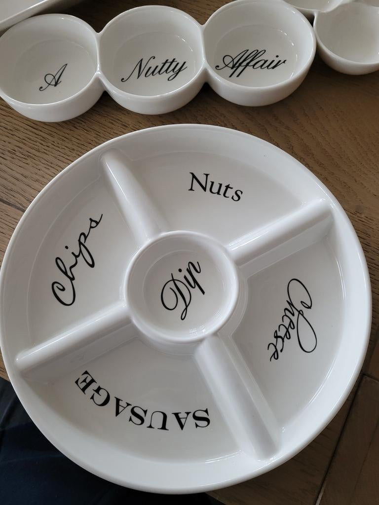Riviera maison snack schaal rond, Ophalen, Overige stijlen, Glas, Schaal of Schalen