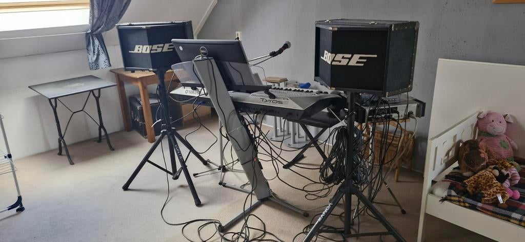 Muziek tyros 2 compleet met geluit instelatie mengpaneel bok, 1 kruk, Ophalen of Verzenden