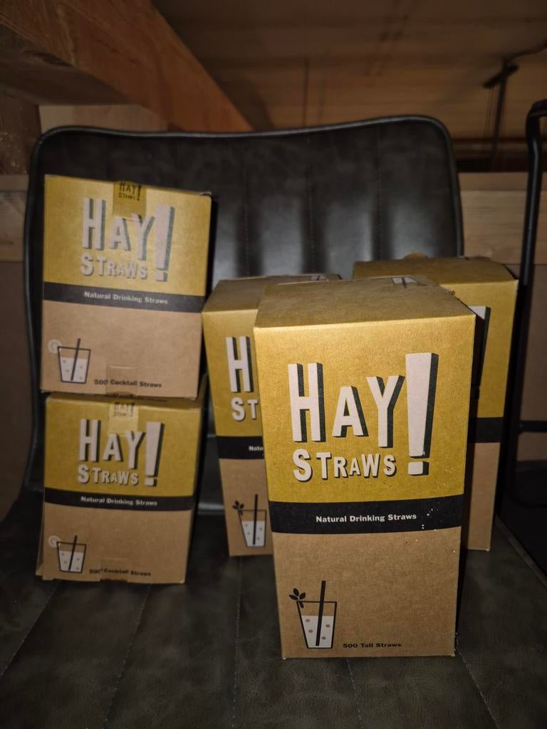 Nieuwe HAY! Straws: 1500 lange & 1000 korte rietjes, Ophalen of Verzenden, Nieuw