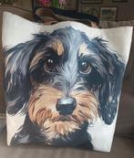 Teckel/Dachshund ruwhaar tas/shopper, Ophalen of Verzenden, Nieuw, Overige kleuren, Vierkant