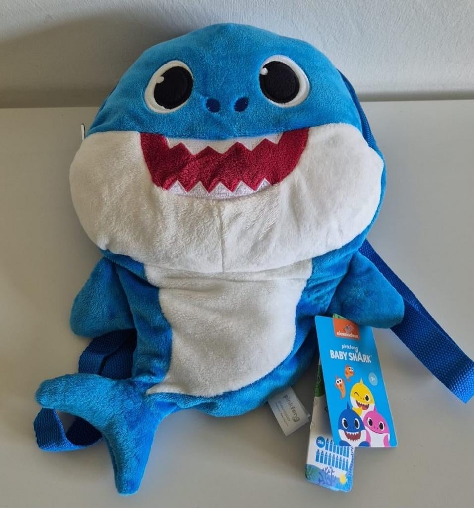 NIEUWE Daddy Shark Pluche Rugzak - Blauw - Met Label, Ophalen of Verzenden, Nieuw, Overige typen